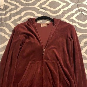Burgundy Terry Cloth Juicy Sweatshirt/Hoodie